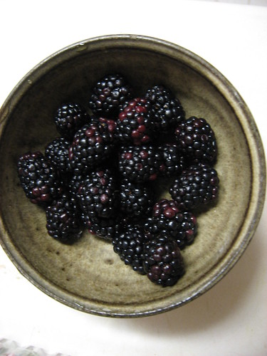 White Cupcakes, Blackberries