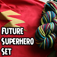 COLLAB - Future Superhero - Shirt, Mask & Yarn Set! *2 Day Auction - Ends Sat. Noon!*