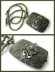 green snowflake necklace