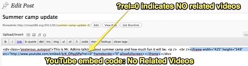 YouTube embed code: No Related Videos