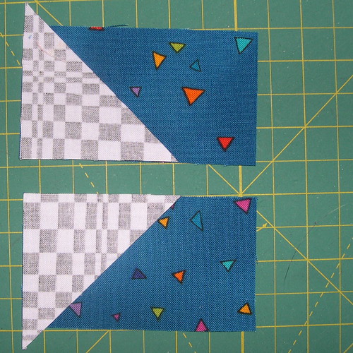 Aligning the pieces before stitching