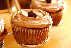 Chocolate Oatmeal Cupcakes with Cocoa Espresso Buttercream.