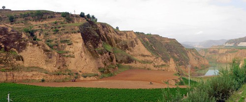 Deep clay gorges east of Gantsaodian, Gansu Province, China