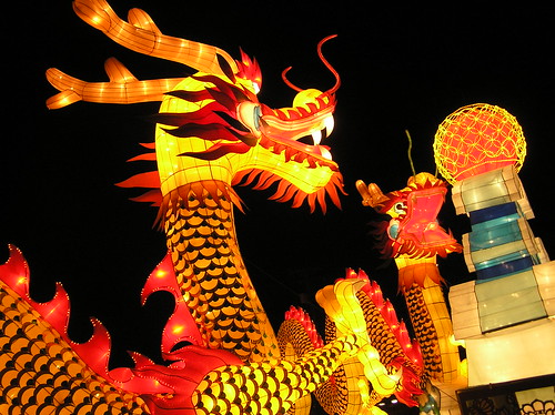 Fire Dragon in Lantern Festival