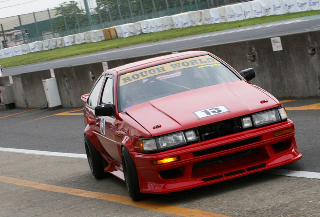  Garret Auto Otaku I saw this red AE86 making his rounds on Tsukuba