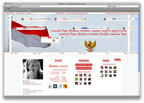 indonesian flag picture. Indonesian Flag Plurk Layout