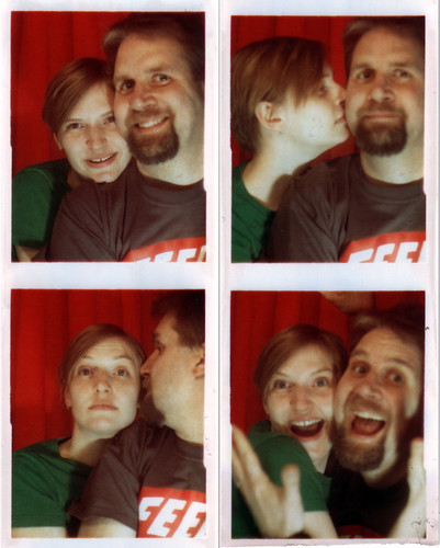 Erica and Fuzzy in a photobooth