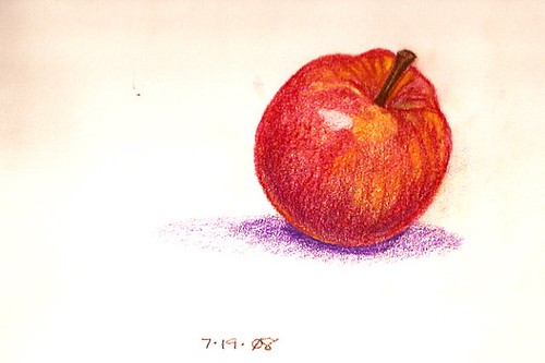 Colored Pencil Sketch - Apple
