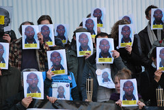 Vigil for Troy Davis, Brussels, Belgium
