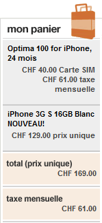 iphone 3gs 16go suisse