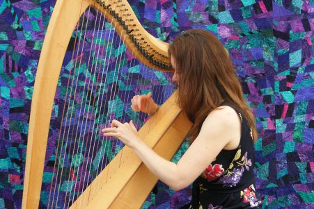 Harpist at Art Show
