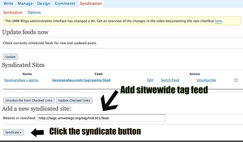 Adding Sitweide tag feed to FeedWordPress
