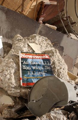 Picture by Robert Kasca, taken on the rubble after the bombing of the UN HQ in Baghdad