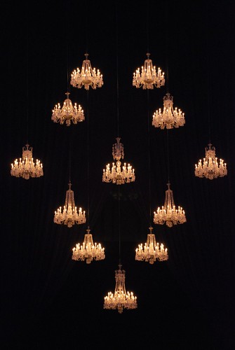 Baccarat Chandeliers, straight-on