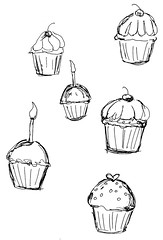 cupcake sketches