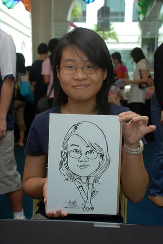 Caricature live sketching at Singapore Art Museum Christmas Open House - 7