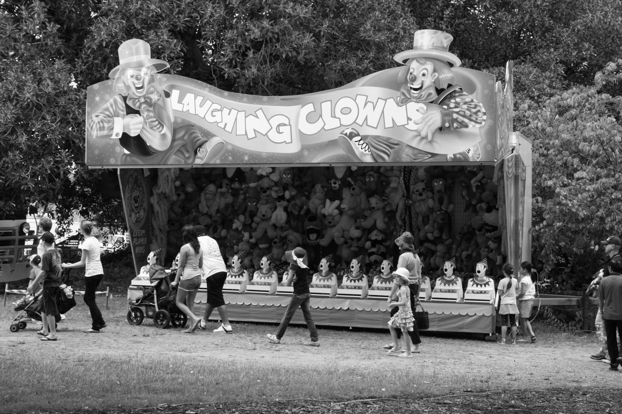 Laughing Clowns bw