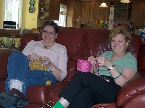 Knitting with Sheila's yarns