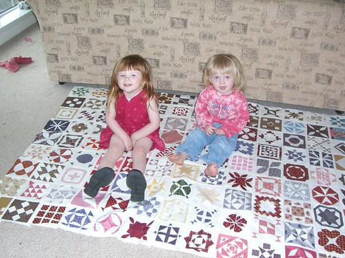 Girls on Quilt May 2006