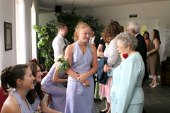 Grandma and bridesmaids