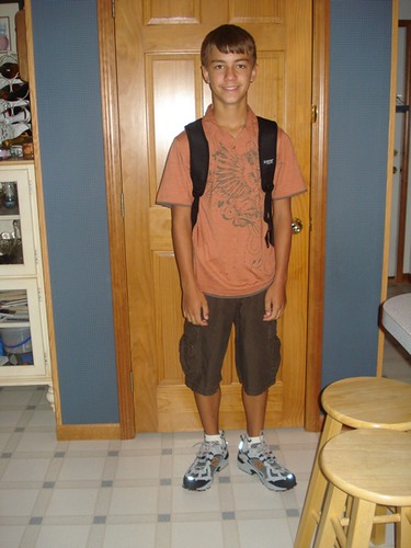 Andrew's first day of junior high school