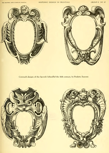 09-Cartuchos diseñados por Frederic Zuccaro de la Escuela Española en el siglo XVI