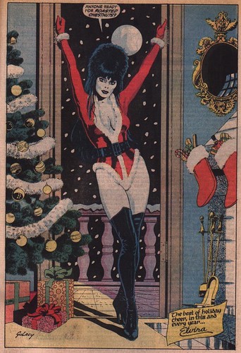 Elvira's Christmas pinup