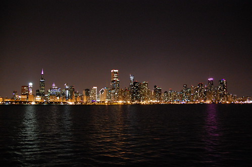 Navy Pier fireworks · Chicago night time skyline 