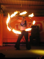 hula hooping... on FIRE