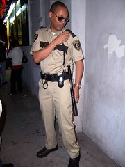 Masheka dressed as Deputy S. Jones from Reno 911