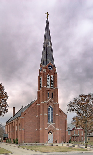 Saint Cecilia Roman Catholic Church, in Bartelso, Illinois, USA - exterior 2