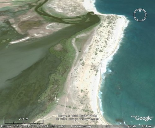 Potuvil Point from Google Earth Facing North