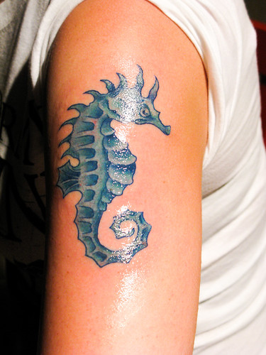 sea horse tattoos. seahorse tattoo