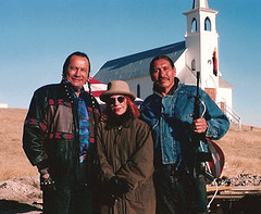 Russell Means, Me, and Carter Camp by N.Panter