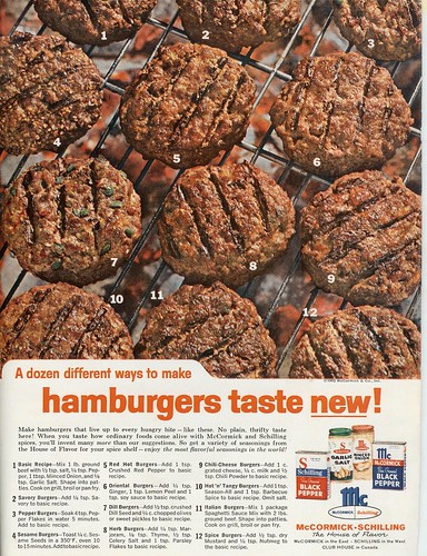 Hamburgers Taste New - McCormick - 1962 (by senses working overtime)