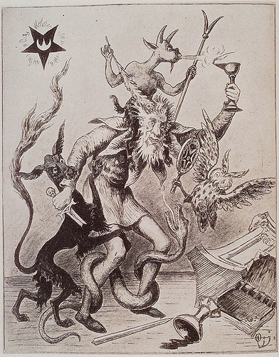 004-Asalto de los demonios- El mago victima de las cuatro fuerzas elementales Stanislas de Guaita. Le Serpent de la Genèse Le Temple de Satan 1891
