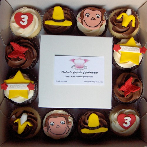 Curious George Cupcake Box by clevercupcakes.