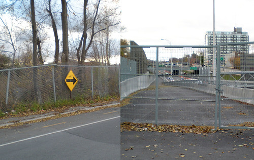 bike path vs unused highway exit
