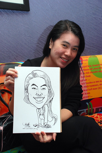 Caricature live sketching for Dow Jones 2