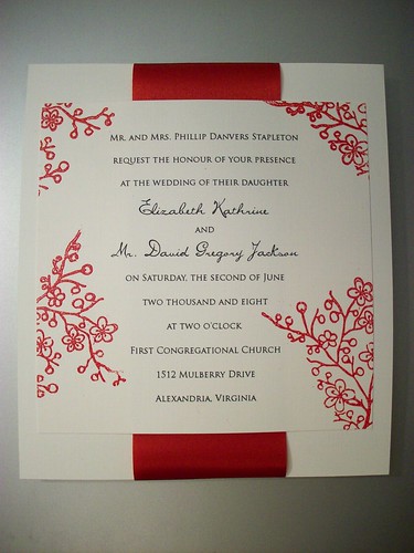 Red Bumble Bee Wedding Invitation, Red Framed Wedding Invitation, wedding cakes, flowers, invitation, photos, gowns, dresses