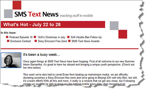 SMS Text News Screenshot