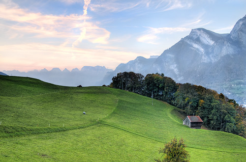  フリー画像| 自然風景| 丘の風景| 山の風景| HDR画像| アルプス山脈| スイス風景|     フリー素材| 