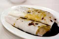 Rice Noodle Rolls stuffed with beef