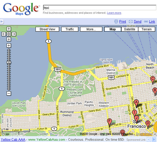 Google Maps - with text ad 2