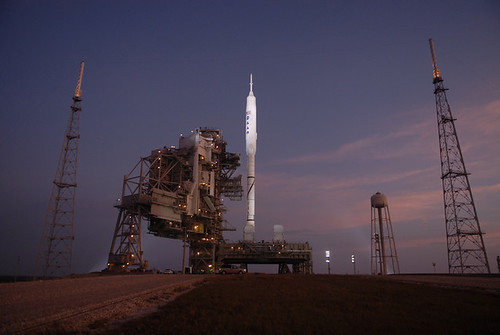 Ares I-X: Sunrise on the Launch Pad (NASA, 10/27/09)
