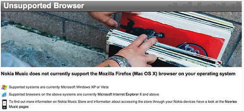 Nokia Music Store - Firefox