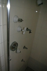 Shower enclosure, master bathroom