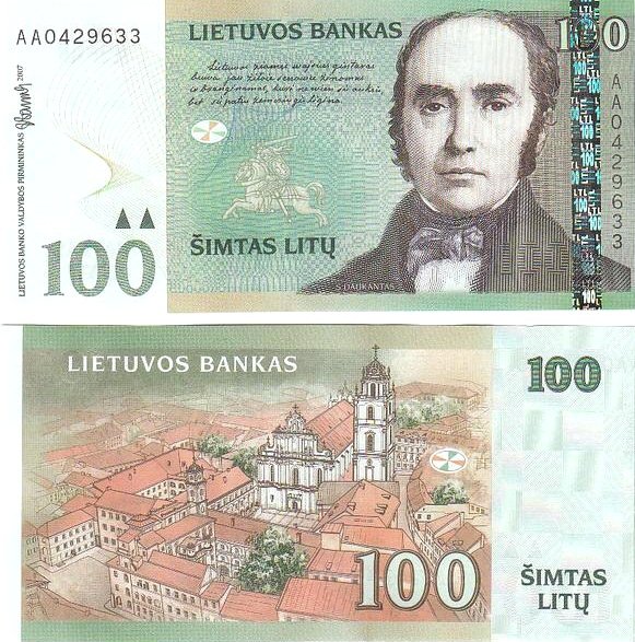 100 Litu Lithuania 2007