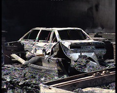 Un cotxe cremat
