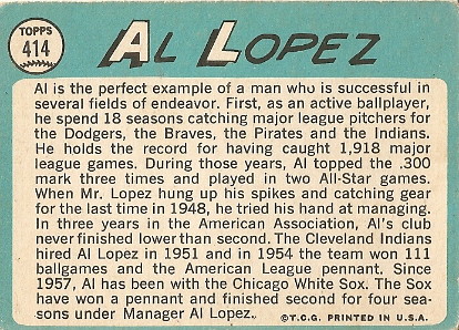 Al Lopez (back) by you.